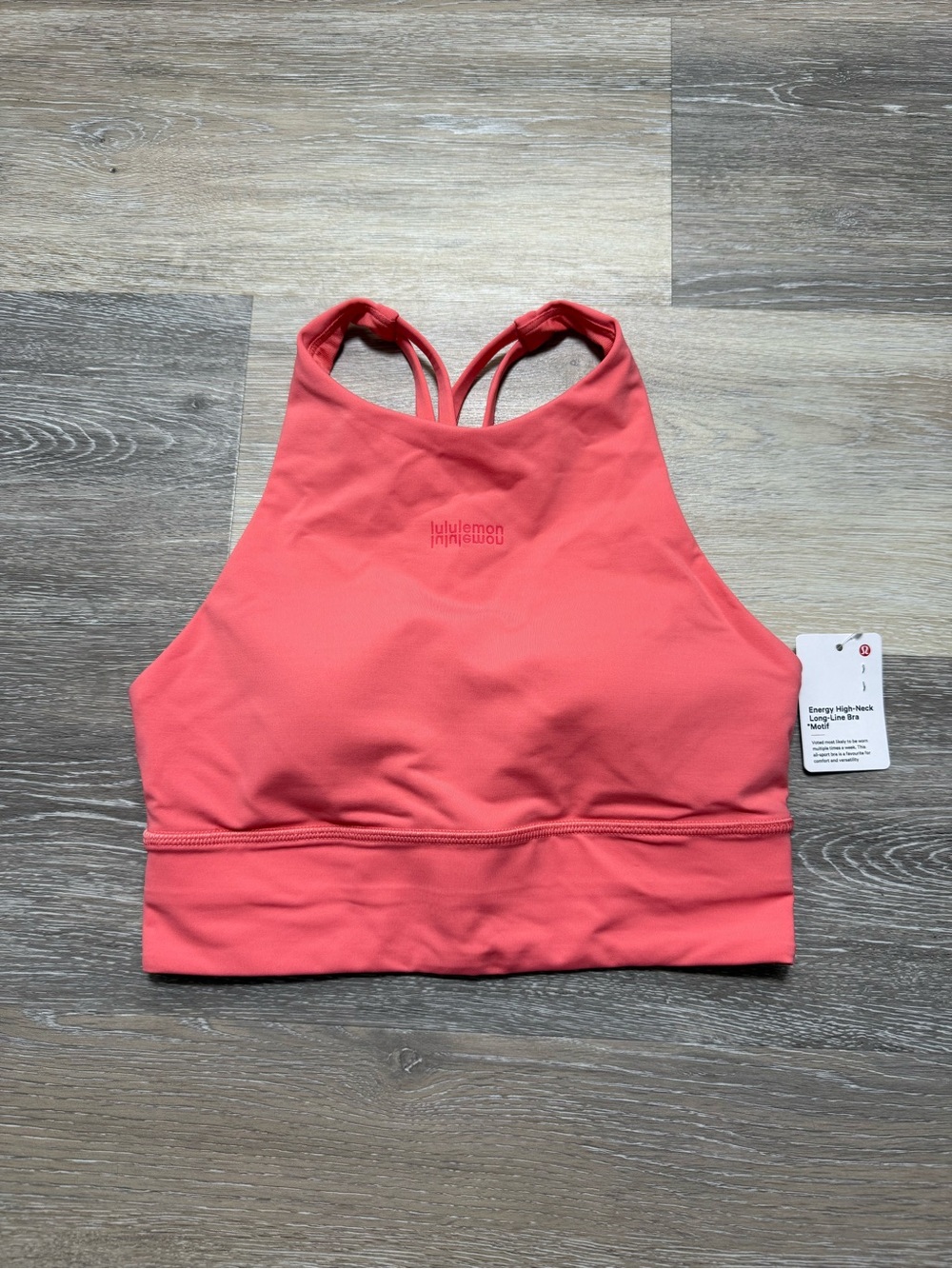 Lululemon Energy High-Neck Longline Bra - Raspberry Cream